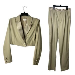 Torn By Ronny Kobo Two Pieces Set Cropped Blazer And Pants Size Medium